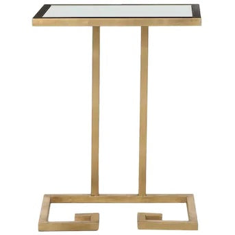 Murphy Gold/White Glass Top End Table 3082RR