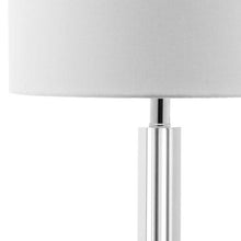 Load image into Gallery viewer, Tyrone 27 in. Clear Crystal Column Table Lamp with White Shade (Set of 2) - #129CE
