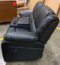 Load image into Gallery viewer, Procida Faux Leather Symmetrical Reclining Corner Sectional Piece Black 892CDR
