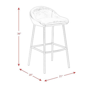 Matthews Metal Bar Stool Single Blue(1398)