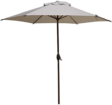 east end patio umbrella East End Patio 9’ Market Umbrella Gray/Bronze(1966RR)