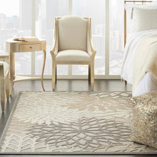 Load image into Gallery viewer, Weon Floral Handmade Gray/Beige Indoor / Outdoor Area Rug #751HW
