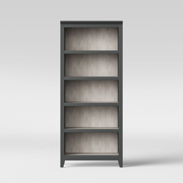 Carson 72” 5 Shelf Bookcase Gray(445)