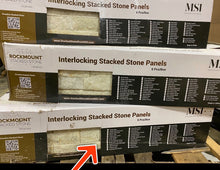Load image into Gallery viewer, Golden Arctic 6&quot; x 24&quot; Natural Stone Stacked Tile *AS IS #1048HW
