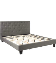 Load image into Gallery viewer, Furniture of America Roy Fabric Platform Bed with Button Tufted Headboard Design, *Headboard Only* California King, Gray #346HW
