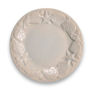 Cantrell Coral Reef Sea Shell Opal 11" Melamine Dinner Plate Set of 6 #699HW