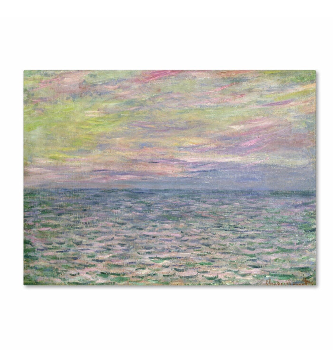 ‘Coucher de Soleil a Pourville’ by Claude Monet 24”x32” #5516