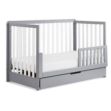 Load image into Gallery viewer, Gray/White Colby 4-in-1 Convertible Crib with Storage 220CDR
