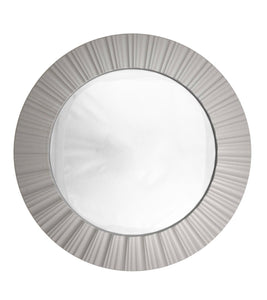 Isom Simply Fluted Frame Decorative Round Wall Mirror #5527