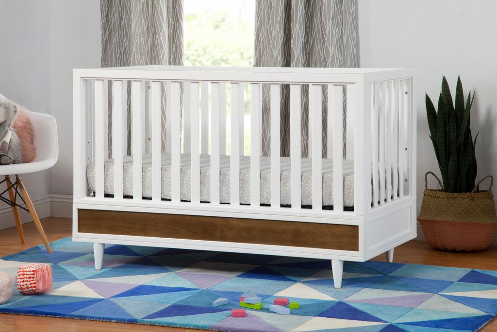 Babyletto Eero 4-in-1 Convertible Crib White/Walnut(448)