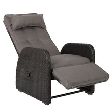 Load image into Gallery viewer, Keenes Recliner Patio Chair with Cushion Brown(1964RR)
