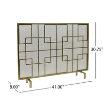 Load image into Gallery viewer, Sonia 1 Panel Iron Fireplace Screen Gold(1652RR)
