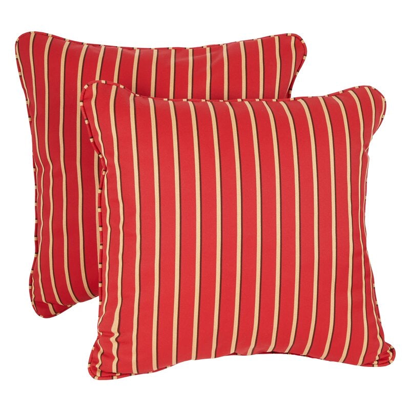 Northrup Outdoor Sunbrella Throw Pillow 4pk Red Stripe(2000RR)