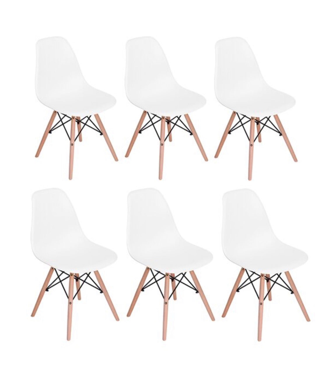 Bowlin Side Chair in White-Set of 6 #5529