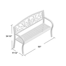 Load image into Gallery viewer, Bronze Blooming Iron Garden Bench -#83CE
