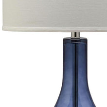 Load image into Gallery viewer, Mercury 33 in. Light Blue Glass Urn Table Lamp with White Shade SB62
