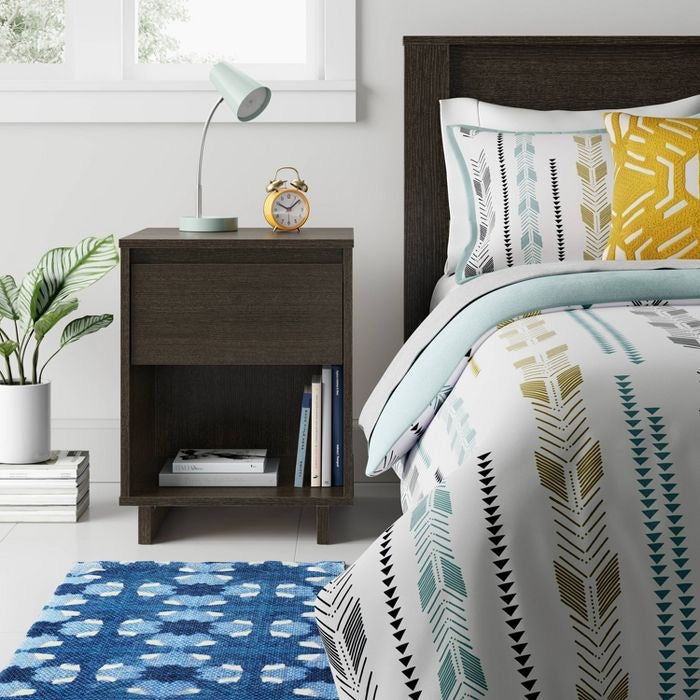 Modern 1 Drawer Nightstand Espresso(564)