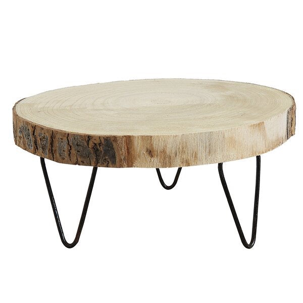 Portalia Small Paulownia Wood Pedestal Plant Stand #93-NT