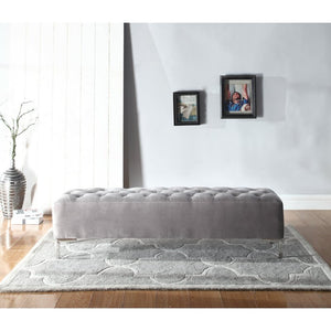 Lansford Upholstered Bench-Grey #25CE