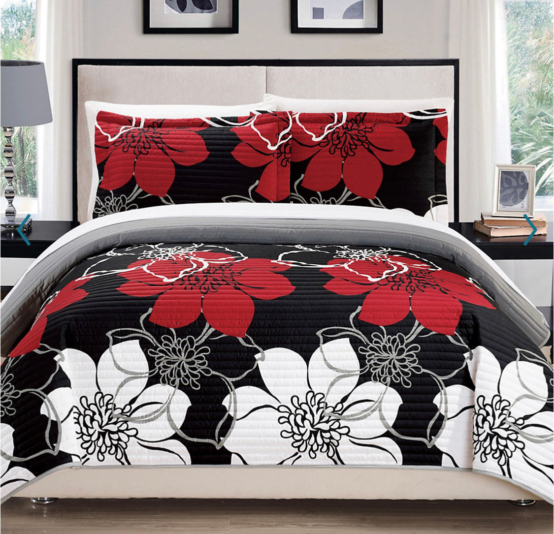 Corsa Reversible Quilt Set-Queen/Full #30ms
