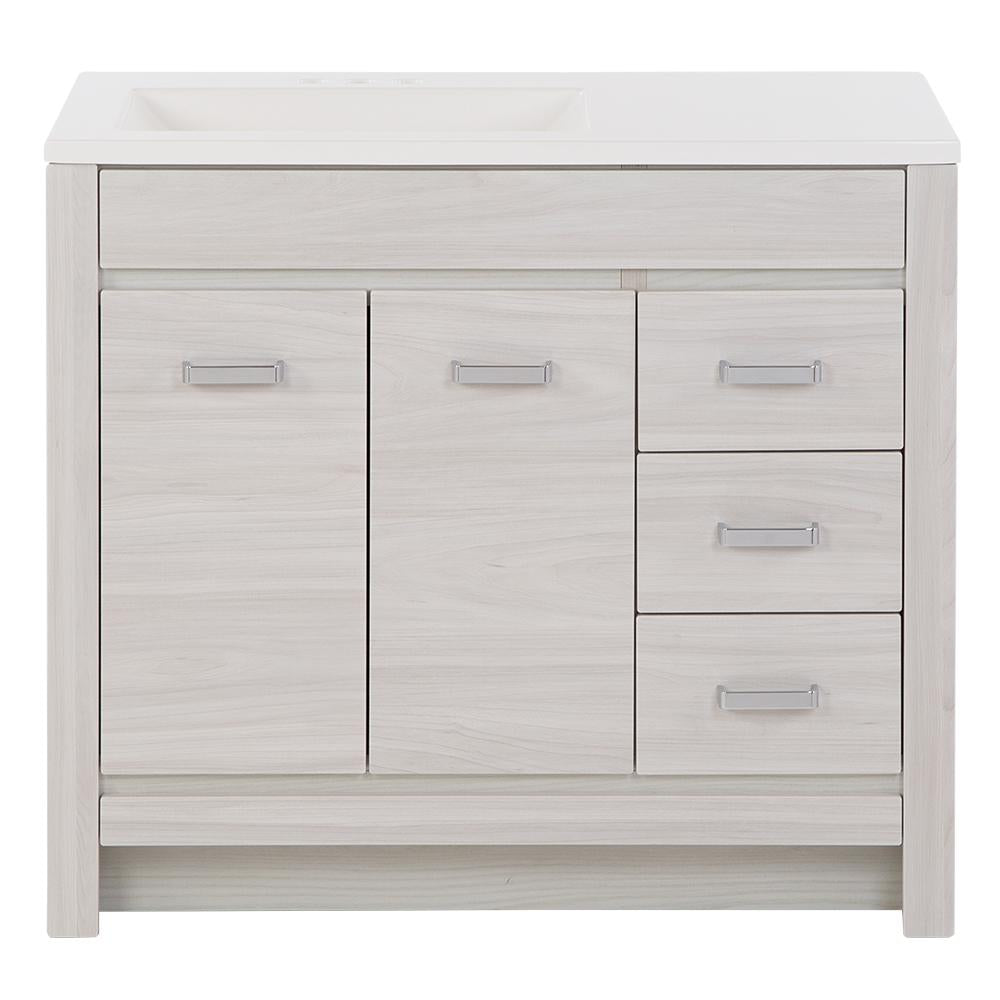 Warford 36.25 in. W x 18.75 in. D Bath Vanity in Elm Sky *BASE ONLY* 5856RR