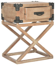 Load image into Gallery viewer, Safavieh Dunstan Accent Table With Storage Drawer, Washed Natural Pine 3115RR

