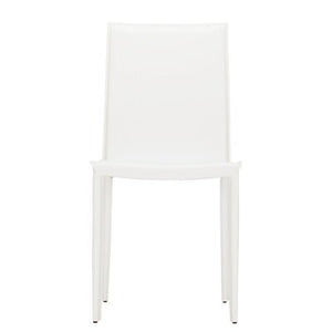 High Back Side Chair set of 2-White #4729