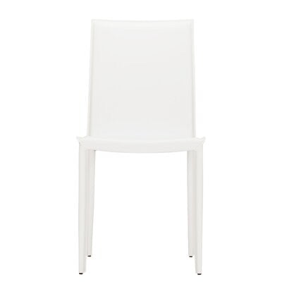 High Back Side Chair set of 2-White #4729