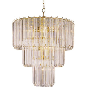 Grisella 9-Light Unique / Statement Tiered Chandelier Polished Brass(327)