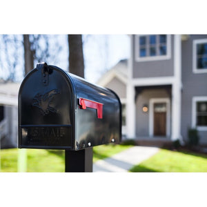 Gibralter Elite Large Post Mounted Mailbox Black(530)