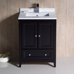 Oxford 24-in Espresso Undermount Single Sink Bathroom Vanity BASE ONLY. MRM2936