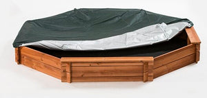 Creative Cedar Designs 78" x 9" Solid Wood Octagon Sandbox with Cover #64HW