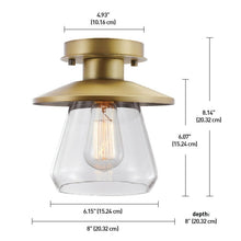 Load image into Gallery viewer, Michael 1 - Light 8" Simple Bell Semi Flush Mount #97HW
