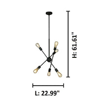 Load image into Gallery viewer, Keewatin 6 - Light Sputnik Modern Linear Chandelier 17 CDR
