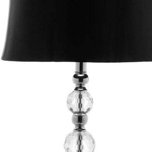 Maeve 28 in. Clear Crystal Ball Table Lamp with Black Shade (Set of 2) - #130CE