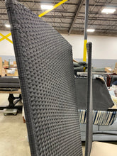 Load image into Gallery viewer, Black Resin Wicker Outdoor Patio King Chairs With Beige Cushions Set of 2
