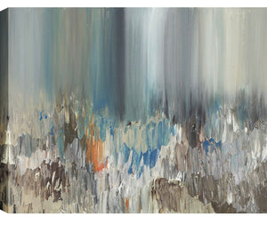 ‘Dark Pond Reflections Abstract’ by Sanjay Patel Painting Print On Wrapped Canvas #31HW
