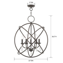 Load image into Gallery viewer, Auberta 5-Light Unique / Statement Globe Chandelier #222HW
