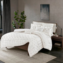 Load image into Gallery viewer, King/ Cal. King Duvet Cover + 2 Shams Gray/White Liliana Reversible Duvet Cover Set 225DC
