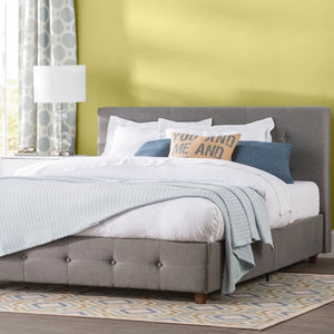 Amherst Upholstered Platform Bed-Queen-Dark Gray #3075