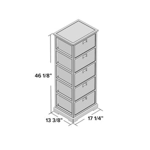 Santa Cruz 5 Drawer Accent Chest Distressed White(1278)