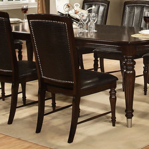 Balmers Upholstered Dining Chair Set of 4 Espesso/Black (1608RR-2boxes)
