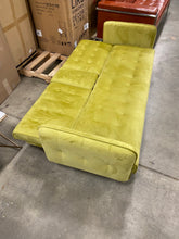 Load image into Gallery viewer, Cricklade Velvet 72&quot; Round Arms Sleeper Sofa Yellow AS IS
