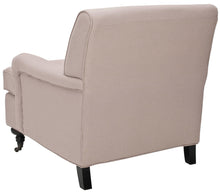 Load image into Gallery viewer, Chloe Taupe/Java Linen Club Arm Chair #492HW
