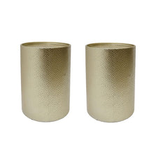 Load image into Gallery viewer, Brookhaven Modern Round Hammered Accent Table Set of 2 Gold AS IS 1208
