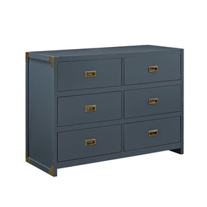 Wilmslow 6 Drawer Double Dresser Graphite Blue(1458)