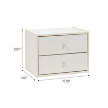 Load image into Gallery viewer, Danny Stack 2 Drawer Storage Chest Off-White, Set of 2 #689HW
