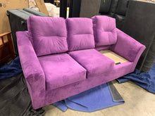 Load image into Gallery viewer, Purple Microfiber Couch *AS IS*
