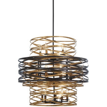 Load image into Gallery viewer, Dark bronze/Mosaic gold Harnett 18-Light Unique / Statement Tiered Chandelier 3159RR
