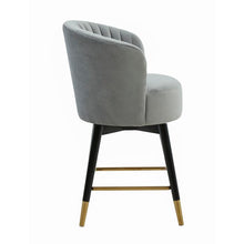 Load image into Gallery viewer, Gray Velvet Liana Swivel 27&quot; Counter Stool - #273CE
